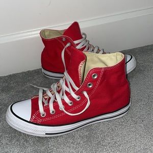 Red high top converse